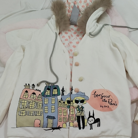 Bonjour de Paris Graphic Hoodie - Picture 1 of 5